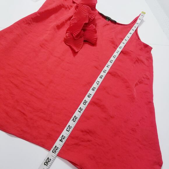 Cynthia Steffe Sateen Ruffle Scoop Neck Blouse - Picture 6 of 11